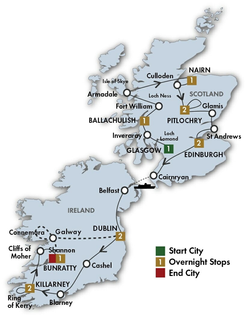 2019 Scottish And Irish Dream Map